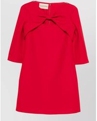 Valentino - Mini Dress With Bow And Cut-Out Design - Lyst