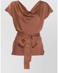 Silk95five - Mizner Top Cap Sleeves Cowl Neck - Lyst