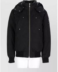 Moose Knuckles - Down Hooded Bomber Jacket - Lyst