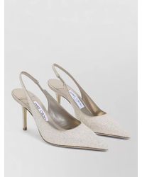 Jimmy Choo - Lace Pumps Glitter Pointed Toe Slingback Stiletto - Lyst