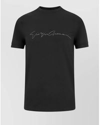Giorgio Armani - Stretch Viscose Logo-Print T-Shirt - Lyst