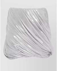 Norma Kamali - Draped Mini Skirt Metallic Blend - Lyst