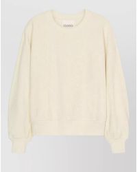 Closed - Textured Cotton Crew Neck Relaxed Sweatshirt - Lyst
