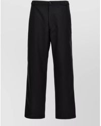 Cellar Door - Dino Trousers Button Detail Back Pocket - Lyst