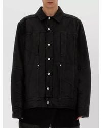 Rick Owens - Collared Long Sleeves Jacket With Adjustable Cuffs - Lyst