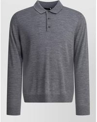 Vince - Merino Wool Long-Sleeve Polo Sweater - Lyst
