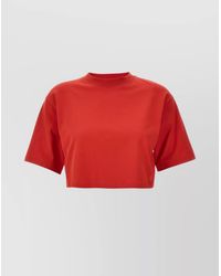 Loulou de Saison - Cotton Cropped Logo-Embroidered T-Shirt - Lyst