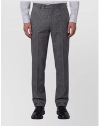Lardini - Prince Of Wales Check Virgin Wool Mid-Rise Wide-Leg Tailored Trousers - Lyst