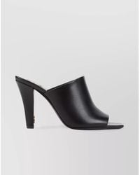 Saint Laurent - Leather High Heel Mules - Lyst