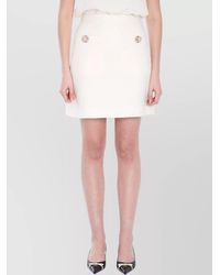Valentino Garavani - Silk Wool A-Line Mini Skirt - Lyst
