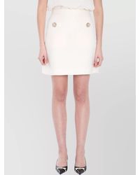 Valentino Garavani - Silk Wool A-Line Mini Skirt - Lyst