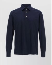 Kiton - 'Riviera' Cuffed Long Sleeve Shirt With Side Slits - Lyst