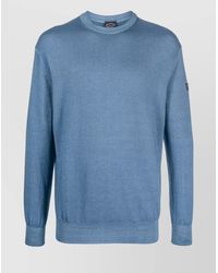 Paul & Shark - Ribbed Crew Neck Sweater With Long Sleeves - Lyst