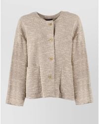 Emporio Armani - Cotton Blend Blazer Jacket - Lyst