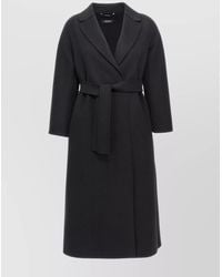Max Mara - 'Esturia' Belted Waist Long Length Coat - Lyst