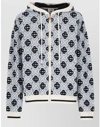CASABLANCA - Hooded Wool Sweatshirt Drawstring Long Sleeves - Lyst