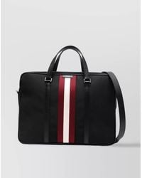 Bally - Leather Trim Laptop Bags With Stripe Detailing - Lyst