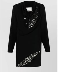 Isabel Marant - Sequin-Embellished Cowl-Neck Asymmetric Mini Dress - Lyst