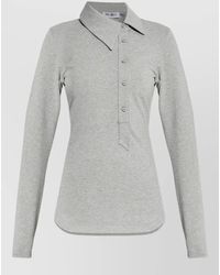 The Attico - Cotton Long-Sleeve Polo Shirt - Lyst