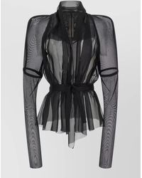 Rick Owens - Silk Long-Sleeve Shawl Collar Fitted Jacket - Lyst