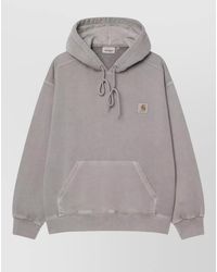 Carhartt - Cotton Hoodie Logo Front Kangaroo Pocket - Lyst