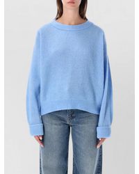 American Vintage - Alpaca Wool Fine-Knit Boat Neck Long-Sleeve Sweater - Lyst