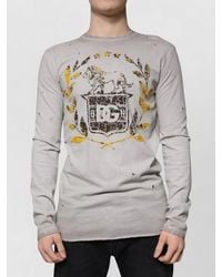 Dolce & Gabbana - Cotton Printed Crewneck Long-Sleeve T-Shirt - Lyst