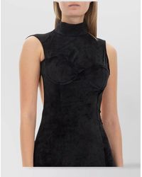 Gcds - Slim Fit Mini Dress With Open Back - Lyst