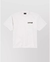 Balenciaga - Cotton Relaxed-Fit Logo-Print T-Shirt - Lyst