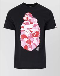 A Bathing Ape - Graphic Print Crew Neck Short Sleeve Shirt - Lyst