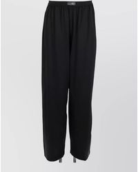 MM6 by Maison Margiela - Silk Wide-Leg Trousers - Lyst