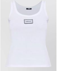 Versace - Ribbed Sleeveless Top - Lyst