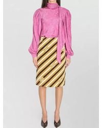 Gucci - Silk Twill Shirt With Ribbon - Lyst