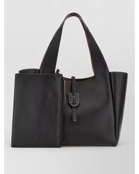 Hogan - Shoulder Shopping Bag Exposed Grain Leather - Lyst