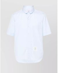Thom Browne - Cotton Shirt With Chest Pocket And Collar - Lyst