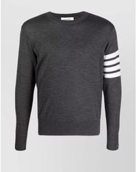 Thom Browne - Ribbed Virgin Wool 4 Bar Crew Neck Jumper - Lyst