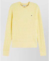 Tommy Hilfiger - Cable Knit Crew Neck Long Sleeve Sweater - Lyst