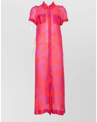 Dries Van Noten - Davinia Midi Dress Short Sleeves Pattern - Lyst