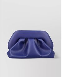 THEMOIRÈ - Structured Vegan Leather Clutch With Detachable Strap - Lyst