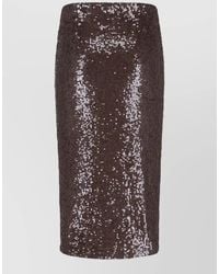P.A.R.O.S.H. - Knee-Length Fitted Skirt - Lyst