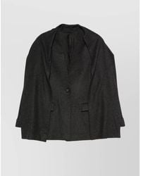 TOTEME - Viscose Wool Cape-Sleeve Single-Breasted Blazer - Lyst