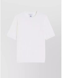 Max Mara - Virgin Wool Fine-Knit Slim-Fit Short-Sleeve Crew-Neck Top - Lyst