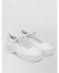 Prada - Ballerina Shoes Mary Jane Strap Mesh Platform - Lyst