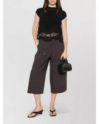 Ermanno Scervino - Lace Trim Cashmere Knit Cropped Top - Lyst