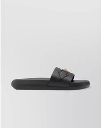 Versace - Open Toe Rubber Sole Sandals With-Tone Hardware - Lyst