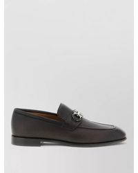 Ferragamo - Calfskin Leather Loafers - Lyst