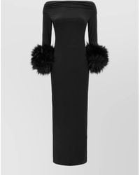 ANDAMANE - Draped Off-Shoulder Long-Sleeve Maxi Dress - Lyst
