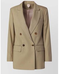 Max Mara - Tailored Jacket Back Vent Flap Pockets Lapels - Lyst