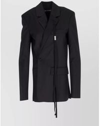 Ann Demeulemeester - Virgin Wool Asymmetric Tailored Blazer - Lyst