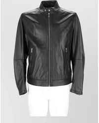 BOSS - Lamb Leather Coat - Lyst